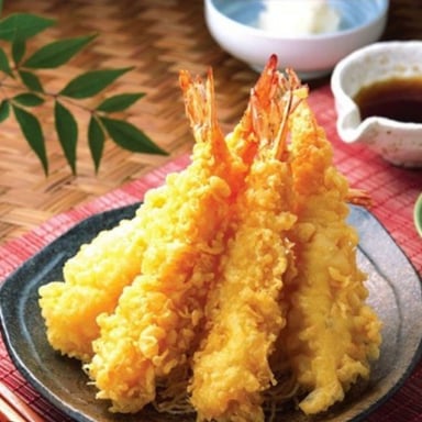 5 crevettes en tempura